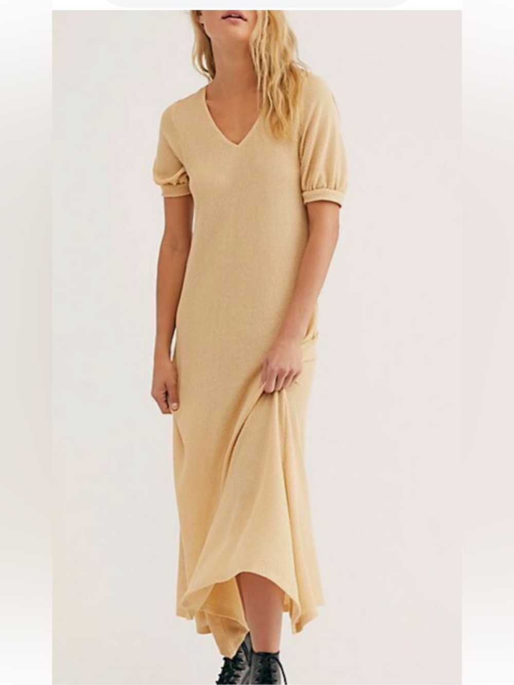 Free People Beach Montauk Sweater Midi Boho Festival Dress Large